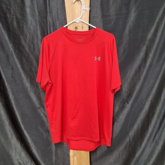 Red Under armor short sleeve, size men's, extra large athletic T-shirt - Picture 1 of 11